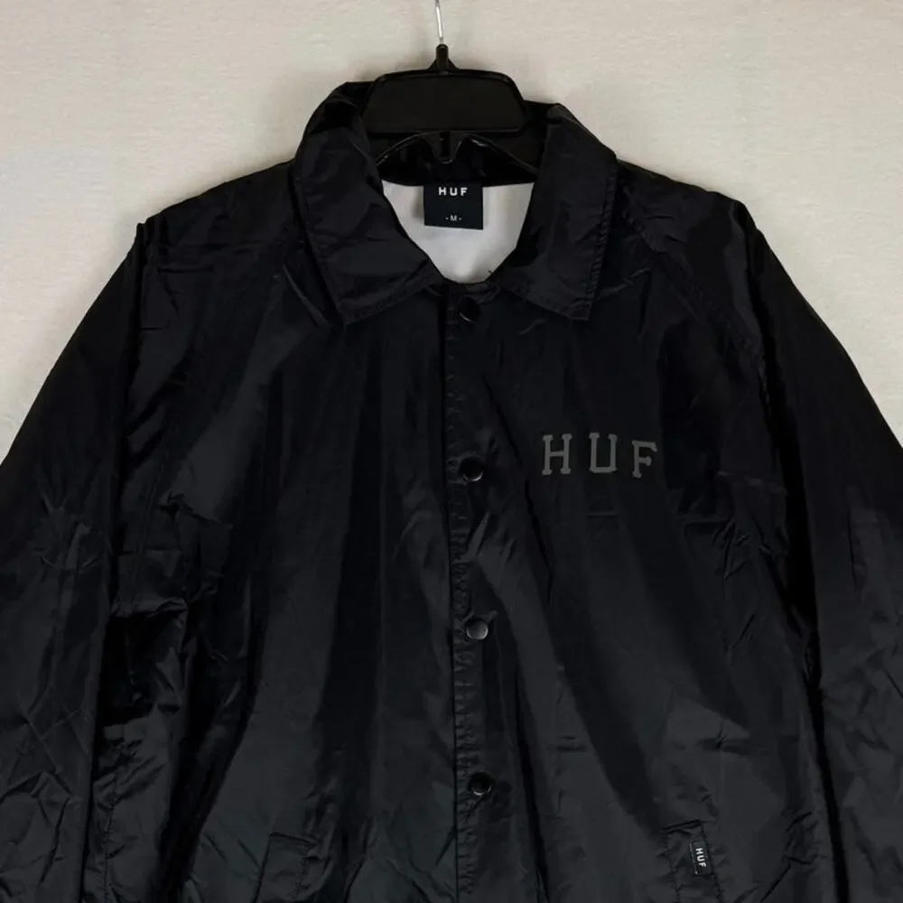 HUF Men's Black Lightweight Jacket - Size M - Pre-owned